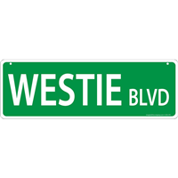 Westie Boulevard Street Sign I011469