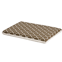 MidWest Quiet Time Defender Brown Geo Print/Fleece Reversible Crate Pad I012108b