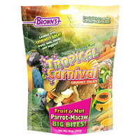FM Brown&lsquo;s Tropical Carnival® Fruit & Nut Parrot-Macaw Big Bites! 10 oz. Bag I012615
