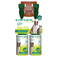 Evercare Pet Plus Ergo Grip Value Pack 2 Lint Rollers -70 Sheets Each I014350