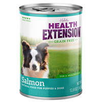 Health Extension Grain Free Salmon Natural Food for Puppies & Dogs 13 oz. I014631