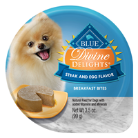 Blue Buffalo Divine Delights Steak and Egg Breakfast Bites for Dogs 3.5 oz. Tray I014770