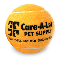 Care-A-Lot Pet Supply Orange Tennis Ball With TUFFBALLS Squeaker I015413b