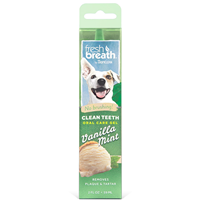 Tropiclean . Fresh Breath Clean Teeth Oral Care Gel Vanilla Mint 2 oz. I015599