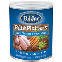 Bil-Jac Pâté Platters with Chicken & Vegetables 13 oz. I015767