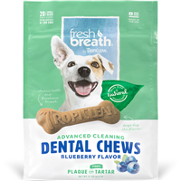 TropiClean Fresh Breath Advanced Cleaning Dental Chews Blueberry for Small Dogs I016168