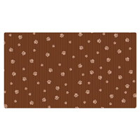 Drymate Dog Crate Mat Brown Stripe & Paws  I016842b