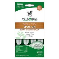 Vet’s + Best Flea & Tick Spot-On Drops Small Dog 4 ct  I016997