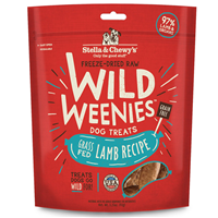Stella & Chewy’s Freeze Dried Raw Wild Weenies Red Meat Recipe with Beef, Goat & Lamb Dog Treats 3.25 oz  I017038