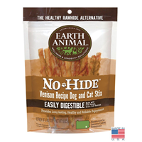 Earth Animal No-Hide Venison Stix for Dogs and Cats 10 pk I017146