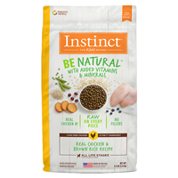 Instinct Be Natural Real Chicken & Brown Rice Recipe Dog Food I017278b