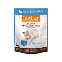 Nature’s Variety Instinct Limited Ingredient Diet Grain-Free Real Turkey Recipe in Savory Gravy for Cats 3 oz I017291
