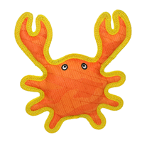 DuraForce Crab Orange-Yellow Dog Toy  I017319