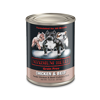 Maximum Bully Grain Free Chicken & Beef Canned Dog Food 13.2 oz I017734