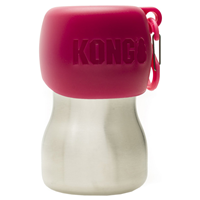 KONG H2O Stainless Steel Dog Water Bottle Pink 9.5 oz. I018192