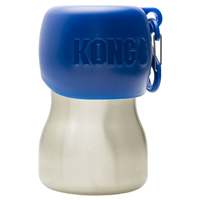 KONG H2O Stainless Steel Dog Water Bottle Blue 9.5 oz. I018197
