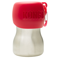 KONG H2O Stainless Steel Dog Water Bottle Red 9.5 oz I018199