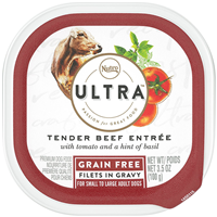 Nutro Ultra Grain Free Tender Beef Entrée Filets in Gravy Adult Dog Food 3.5oz  I018402