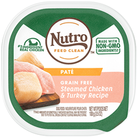 Nutro Grain Free Steamed Chicken & Turkey Recipe Pate Adult Dog Food 3.5oz I018408