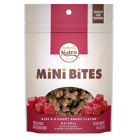 Nutro Mini Bites Beef & Hickory Smoke Flavor Dog Treats 4.5 oz. I018412