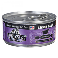 Redbarn Naturals Grain-Free Cat Food Lamb Pate for Skin & Coat 5.5 oz. I018734