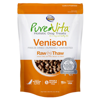 PureVita Freeze Dried Venison Dog Treats 2 oz  I018852
