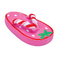 Coastal Li’l Pals Latex Strawberry Flip Flop Dog Toy 5 in  I019090