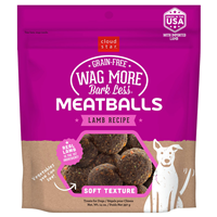 Wag More Bark Less Meatballs Lamb Recipe Dog Treats 14 oz  I019189