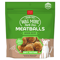 Wag More Bark Less Meatballs Chicken Recipe Dog Treats 14 oz  I019190
