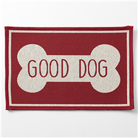 Petrageous Good Dog Bone Tapestry Mat Red 19 in x 13 in  I019523