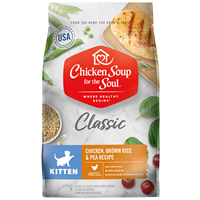 Chicken Soup for the Soul Classic Kitten Chicken, Brown Rice & Pea Recipe Cat Food  I019664b
