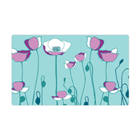 Drymate Pet Bowl Placemat Light Flower 12" X 20" I019965