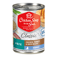 Chicken Soup for the Soul Puppy Classic Pate Chicken, Turkey & Duck Recipe Canned Dog Food  13 oz.