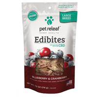 Pet Releaf Edibites Blueberry & Cranberry for Large Breed Dogs 7.5 oz. I020735