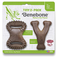 Benebone Tiny 2-Pack Bacon Flavor Dog Chew Toy I021048