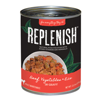 Replenish Beef, Vegetables & Rice Canned Dog Food 13.2 oz. I021519