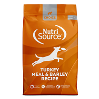 NutriSource Choice Turkey Meal & Barley Recipe Dry Dog Food I021642b