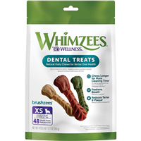 Whimzees Toothbrush Dental Dog Treats Extra Small 48 ct 465511