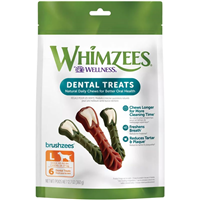 6ct Whimzees Brushzees Large Dental Dog Treat 6 ct 465514