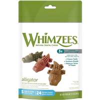 Whimzees Alligator Dental Dog Treats Small 24 ct 465521