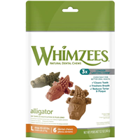 Whimzees Alligator Dental Dog Treats Large 6 ct 465522