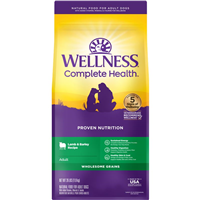 Wellness Complete Health Adult Lamb & Barley Recipe Dry Dog Food 69242b