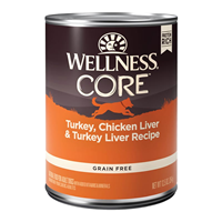 Wellness Core Grain Free Turkey, Chicken Liver & Turkey Liver Formula Canned Dog Food 12.5 oz. 908870