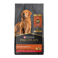 Purina Pro Plan Adult Complete Essentials Shredded Blend Beef & Rice Dry Dog Food 18 lbs.