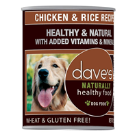 Dave’s Naturally Healthy Food Chicken & Rice Recipe Can Food for Dogs 13.2 oz. I007332