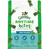Greenies Anytime Bites Mint Flavor Chewy Treats for Dogs 10.3 oz I014270