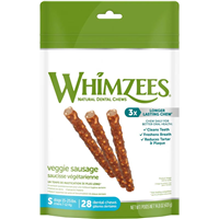 Whimzees Veggie Sausage Dog Treats Small  I015418