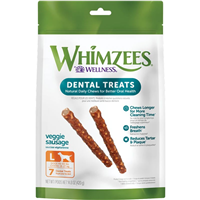 Whimzees Veggie Sausage Dog Treats Large 6 ct I015419