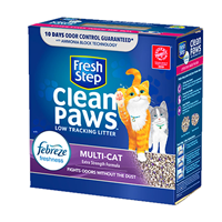 Fresh Step Clean Paws Low Tracking Litter Multi Cat Formula 22.5 lbs. I015864