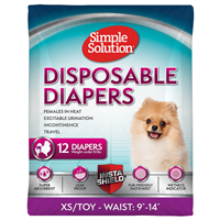 PUP&lsquo;sters ™ Disposable Dog Diapers by Simple Solutions12 or 30 Per Pack 2675b